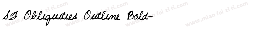 SF Obliquities Outline Bold字体转换